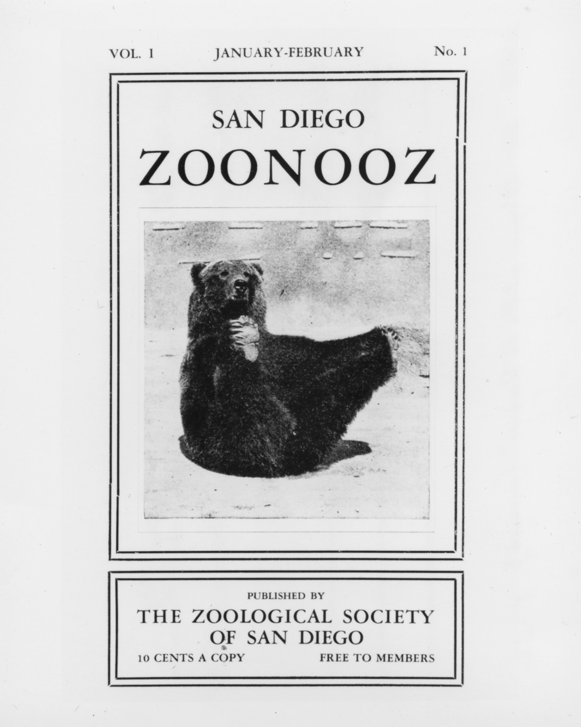 First issue of ZOONOOZ magazine