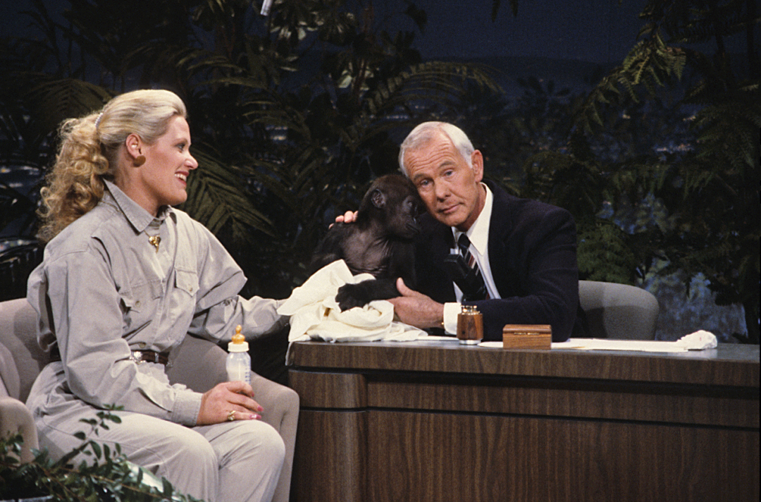 Gordy gorilla and Joan Embery on The Tonight Show