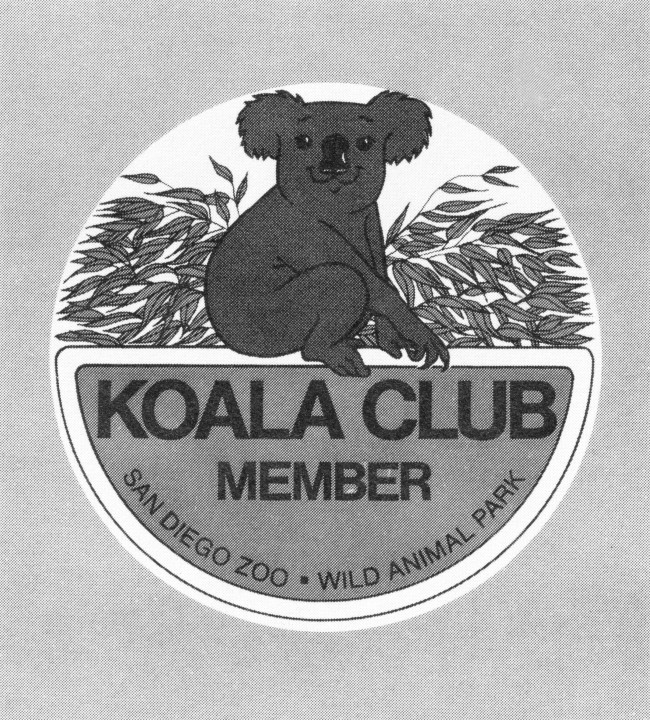 There was something new for kids who loved the Zoo in 1974: Koala Club! This membership club for children ages 12 and younger provided them with their own membership card for free entrance, a decal (seen here), one free admission to the Children's Zoo, bus tour, and Skyfari, and their very own four-page newsletter!