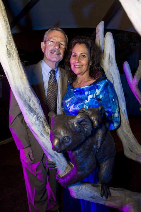 Doug and his wife, Barbara, at the opening of Australian Outback at the Zoo in 2013.